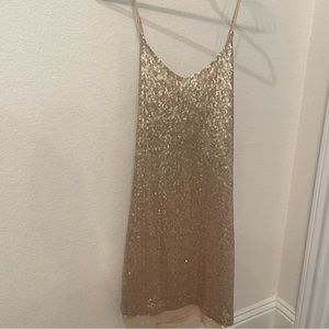 Brand new with tags sequins champagne color dress